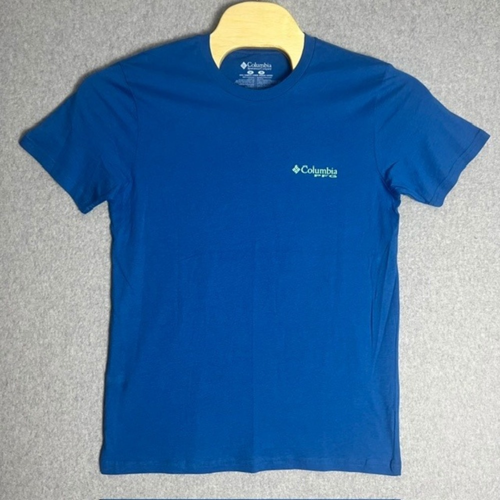 Columbia PFG‎ Men's Blue Short Sleeve Performance Fishing Gear Shirt Size Medium